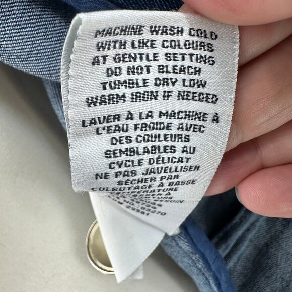 Bagatelle Denim Blazer WMNS M Dark Wash One Button Tailored Stretch Notch Collar - Picture 13 of 14